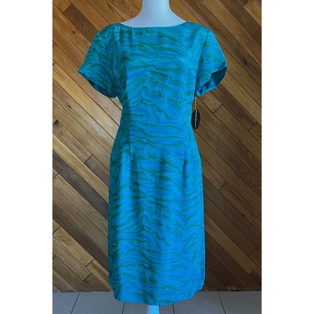 Vintage Deadstock NWT Silk Dress with Ripple Pattern
